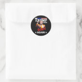 Sticker Rond Je serai à la maison pour Noël2 (Sac)