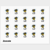 Sticker Rond Je serai Bug Funny Movie Phrase Bee Pun (Feuille)
