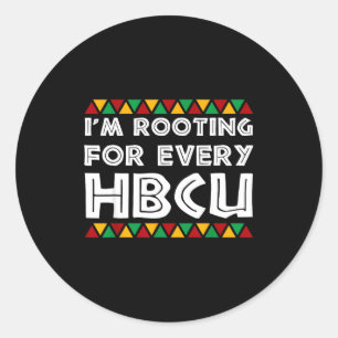Sticker Rond Je soutiens chaque collège noir historique Hbcu