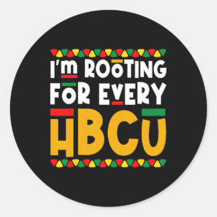 Sticker Rond Je soutiens chaque Hbcu historique noir Colleg