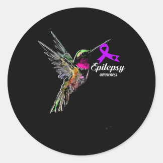 Sticker Rond Je soutiens EPILEPSY Awareness