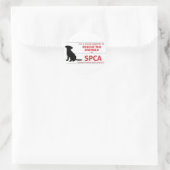 Sticker Rond "Je soutiens la SPCA..." (Sac)