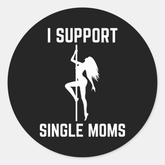 Sticker Rond Je soutiens les mamans individuelles Offensive Rud (Devant)