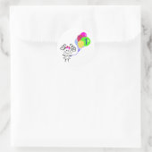 Sticker Rond Je suis 1 bâton (Sac)