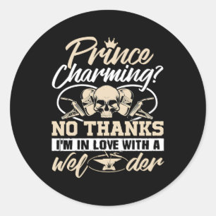 Sticker Rond Je Suis Amoureux D'Un Soudeur Je Suis Soudeur