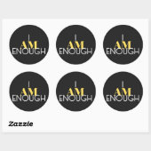 Sticker Rond Je Suis Assez (Feuille)