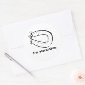 STICKER ROND JE SUIS ATTRAYANT (Enveloppe)