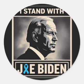Sticker Rond Je Suis Avec Joe Biden