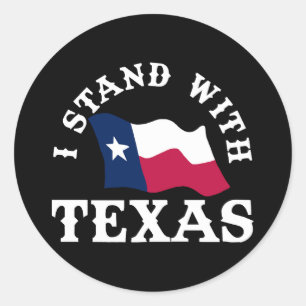 Sticker Rond Je suis avec le Texas