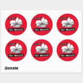 Sticker Rond je suis avec les livres interdits (Feuille)