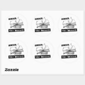 Sticker Rond je suis avec les livres interdits (Feuille)