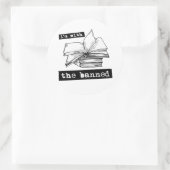 Sticker Rond je suis avec les livres interdits (Sac)