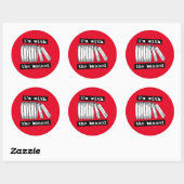 Sticker Rond je suis avec les livres interdits (Feuille)