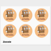 Sticker Rond Je suis avec l'interdiction (Feuille)