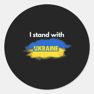 Sticker Rond Je suis avec l'Ukraine