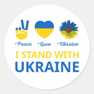 Sticker Rond Je suis avec l'ukraine