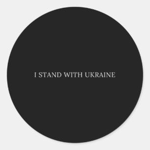 Sticker Rond Je suis avec l'Ukraine 1