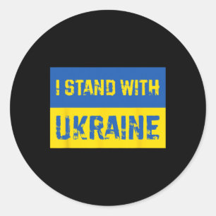 Sticker Rond Je suis avec l'Ukraine 9 
