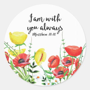 Sticker Rond Je suis avec vous toujours