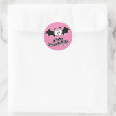 Sticker Rond Je suis Batty Crazy Eyes (Sac)