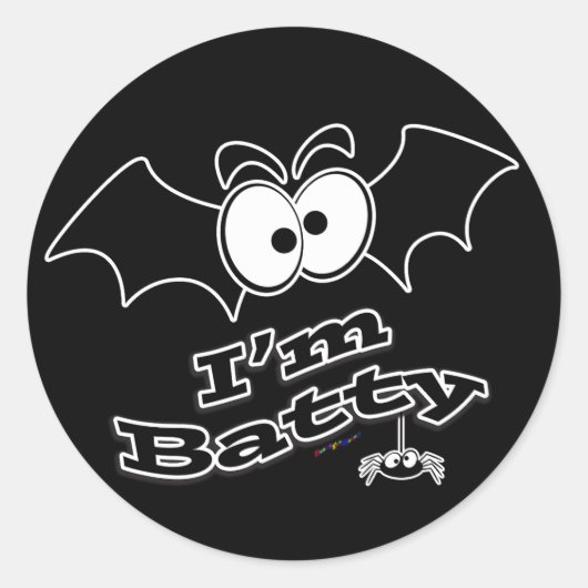 Sticker Rond Je suis Batty Crazy Eyes (Devant)