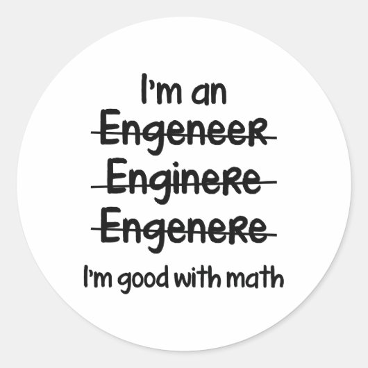 Sticker Rond Je suis bon avec les maths (Devant)