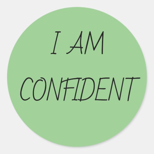 STICKER ROND JE SUIS CONFIANT (Devant)