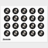 Sticker Rond Je suis conscient de la perte auditive des gestes  (Feuille)