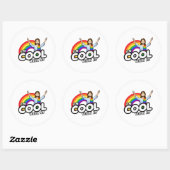 Sticker Rond Je suis Cool avec - Rainbow Jesus (Feuille)