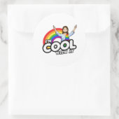 Sticker Rond Je suis Cool avec - Rainbow Jesus (Sac)