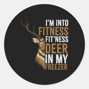 Sticker Rond Je suis dans Fitness Fitness Deer dans My Freezer 