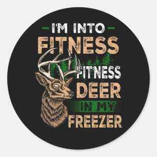 Sticker Rond Je suis dans Fitness Fit'ness Deer dans My Freezer