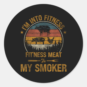 Sticker Rond Je Suis Dans Fitness Fitness Viat Dans Mon Fumeur