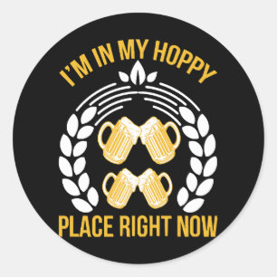 Sticker Rond Je suis dans mon endroit préféré maintenant
