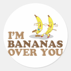 Sticker Rond Je suis des bananes au-dessus de vous - des