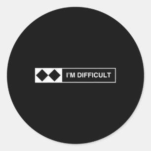 Sticker Rond Je suis difficile Ski Snowboard Funny Snowboard Wi