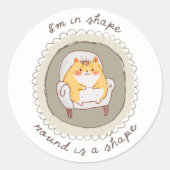 Sticker Rond Je suis en forme (Devant)