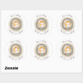 Sticker Rond Je suis en forme (Feuille)