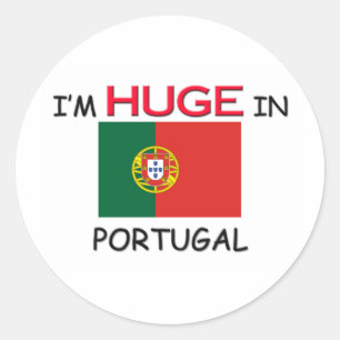 Sticker Rond Je suis ÉNORME au PORTUGAL