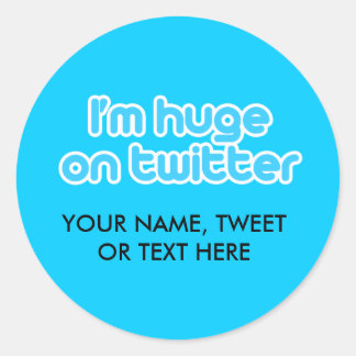 Sticker Rond Je suis énorme sur Twitter