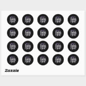 Sticker Rond Je suis entouré de mortels idiots Funny Halloween (Feuille)
