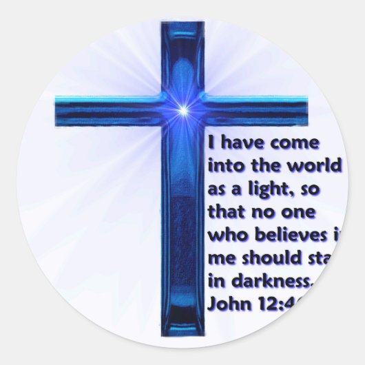 Sticker Rond Je Suis Entré Dans Le Monde (Devant)