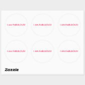 STICKER ROND JE SUIS FABULE ! (Feuille)