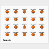 Sticker Rond Je suis Game (Basketball) (Feuille)