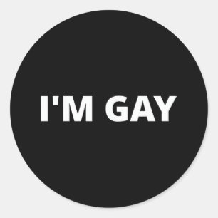 Sticker Rond Je suis gay