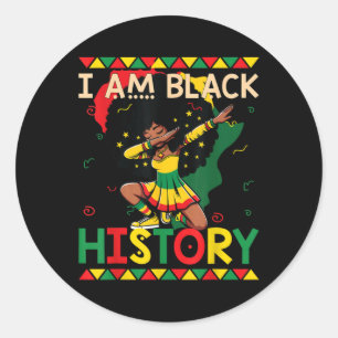 Sticker Rond Je Suis Histoire Noire Pour Les Femmes Filles Enfa