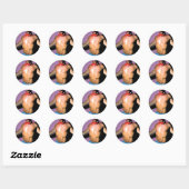 Sticker Rond Je suis ici (Feuille)