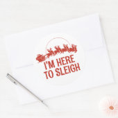 Sticker Rond Je suis ici pour trainer (Enveloppe)