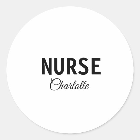 Sticker Rond Je suis infirmière médecin expert ajouter votre no (Devant)