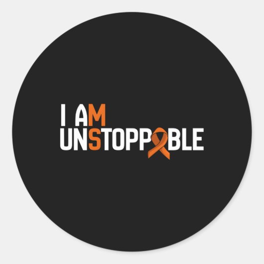 Sticker Rond Je Suis Instoppable Sclérose En Plaques (Devant)